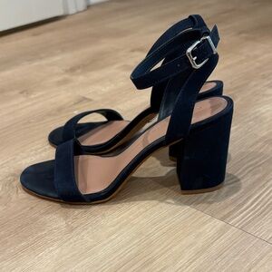 Gianni Bini Navy Block Heel Sandals